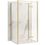 REA/S - Sprchovací kút Atlas 90x80 Brush Gold vpravo KPL-K4771