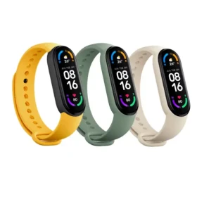 Xiaomi Mi Smart Band 6 Strap Set / Náhradné remienky / slonovinová amp; olivová amp; žltá (34141)