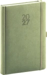NOTIQUE Denný diár Diamante 2027 olivový / 15 x 21 cm