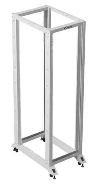 Lanberg Open Rack 42U sivá / Stojanový rozvádzač / 19" / Šírka 600 mm / Hĺbka 1000 mm / nosnosť 600 kg (OR01-6042-S)