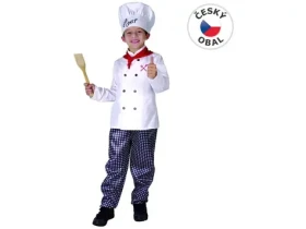 MaDe 03959 - Šaty na karneval - kuchár, 120-130 cm