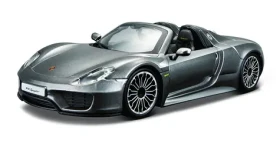Bburago 1:24 PLUS Porsche 918 Spyder Metallic Grey