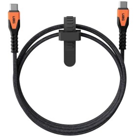 UAG Rugged Kevlar Dátový a nabíjací kábel USB-C(M) - USB-C(M) 1.5m čierno-oranžová BULK (9B4413114097)