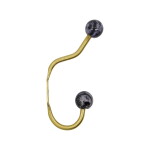 House Doctor Kovový vešiak Ball Black – set 2 ks