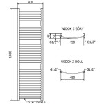 MEXEN/S - Helios radiátor + vykurovacia tyč 1800 x 500 mm, 900 W, zlatá W103-1800-500-2900-50