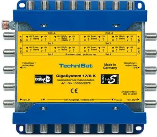 TechniSat GigaSystem 17/8K / Kaskádny multiprepínač / 16 SAT vstupov / 8 výstupov (0000/3272)