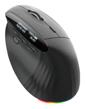 Acer SMART Fit čierna / Vertikálna myš / pre pravákov / optická / 8000 DPI / USB + Bluetooth 5.0 (HP.EXPBG.020)
