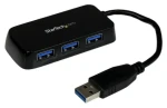 StarTech USB Hub Mini 4 porty čierna / Rozbočovač / USB 3.0 / 4X USB-A / 5 Gbps (ST4300MINU3B)