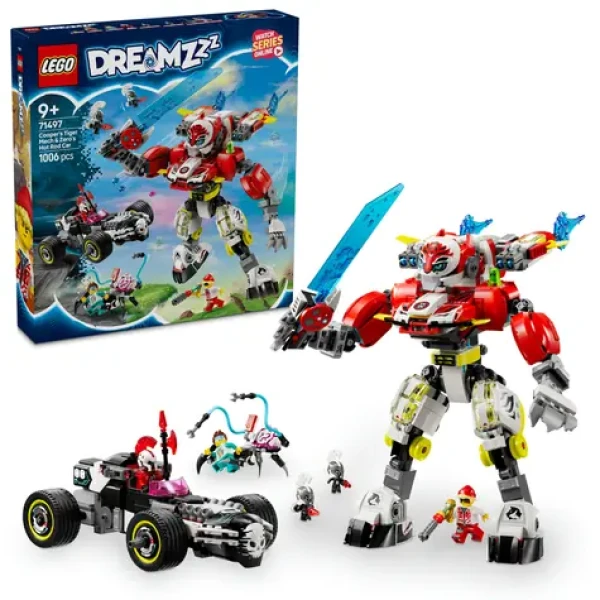 LEGO® DREAMZzz™ 71497 Cooperov tigrie robot a Zerov hot rod