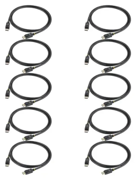 StarTech DisplayPort 1.2 čierna / Kábel / 2 m / UHD 4K / 120 Hz / balenie 10 ks (DISPL2M10PK)
