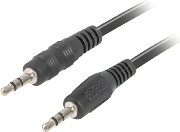 Lanberg CA-MJMJ-10CC-0012-BK čierna / Audio kábel / Jack 3.5mm (M) - Jack 3.5mm (M) / 1,2m (CA-MJMJ-10CC-0012-BK)