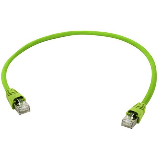 Telegärtner 100008284 RJ45 sieťové káble, prepojovacie káble CAT 6A S/FTP 2.00 m zelená samozhášavý, s ochranou, párové tienenie, dvojžilový tienený, krytie; 100008284