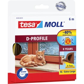 Tesa D-Profil 05393-00101-01 tesniaca páska tesaMOLL® hnedá (d x š) 6 m x 9 mm 6 m; 05393-00101-01