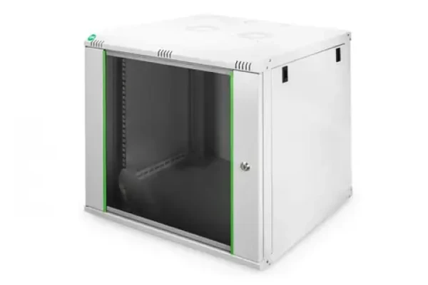 Digitus Dynamic sivá / Nástenný rozvádzač / 9U / 505x600x600 mm / presklené dvere / IP20 (DN-19 09U-6/6-EC)
