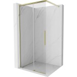 MEXEN/S - Rox Sprchová zástena WALK-IN 95 x 200, transparent 8 mm, zlato 8C2-095-003-50-00
