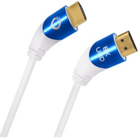 Oehlbach HDMI prepojovací kábel Zástrčka HDMI-A, Zástrčka HDMI-A 1.00 m biela D1C42535 8K UHD, trojžilový tienený HDMI kábel; D1C42535