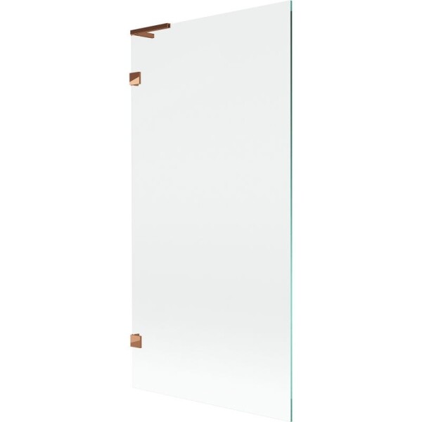 MEXEN/S - Lunar L vaňová zástena FIX 90 x 150, transparent, ružové zlato 897L-090-000-60-00