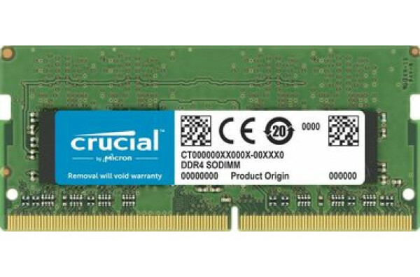 CRUCIAL 8GB (1x8GB) 3200 MHz / SO-DIMM / DDR4 / PC4-25600 / CL22 / 1.2V (CT8G4SFRA32A)