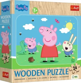 Trefl Drevené puzzle Prasiatko Peppa