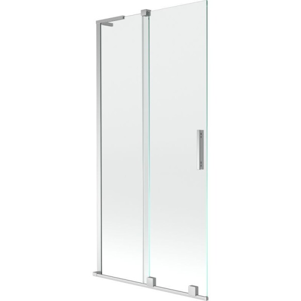 MEXEN/S - Velar L dvojkrídlová posuvná vaňová zástena 95 x 150, transparent, chróm 896-095-003-01-01