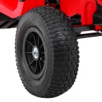 Mamido Elektrická štvorkolka ATV nafukovacie kolesá červená