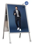 CLASSIC Reklamný A-stojan A1 kov / Reklamný stojan / Profil 25 mm / Formát A1 / Výška 106 cm