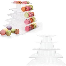 Stojan na makrónky hranatý 22,5 cm - Cakesicq - Cakesicq