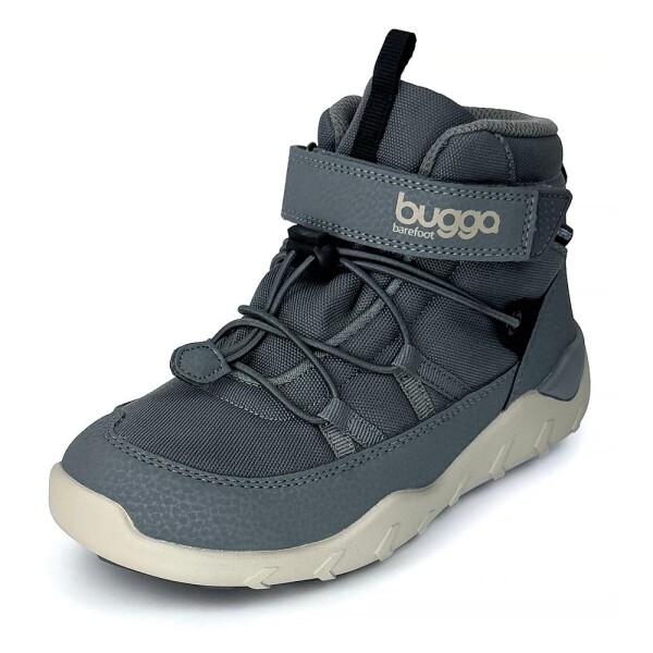 Detské zimné barefootové topánky s membránou BUGGA CHRIS Gray B00190-09 - 27