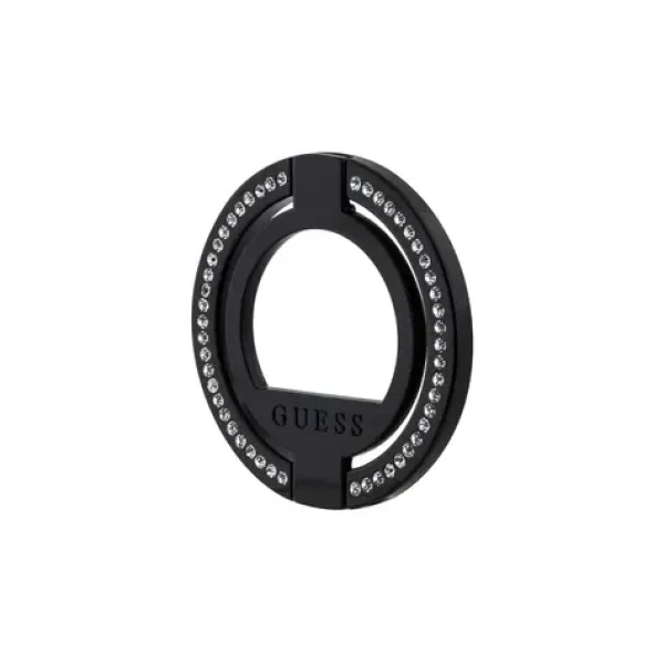Guess Rhinestones MagSafe Ringstand čierna (3666339170356)