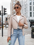 Dámska kožená bunda BADEN beige FashionStreet TY4336 S