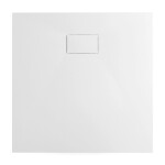 CERANO - Sprchová vanička čtvercová Gusto - SMC/minerální kompozit - strukturovaná bílá matná - 90x90x3 CER-414572