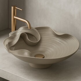 REA - Keramické umývadlo na dosku HM-12 Handmade ART REA-U6328