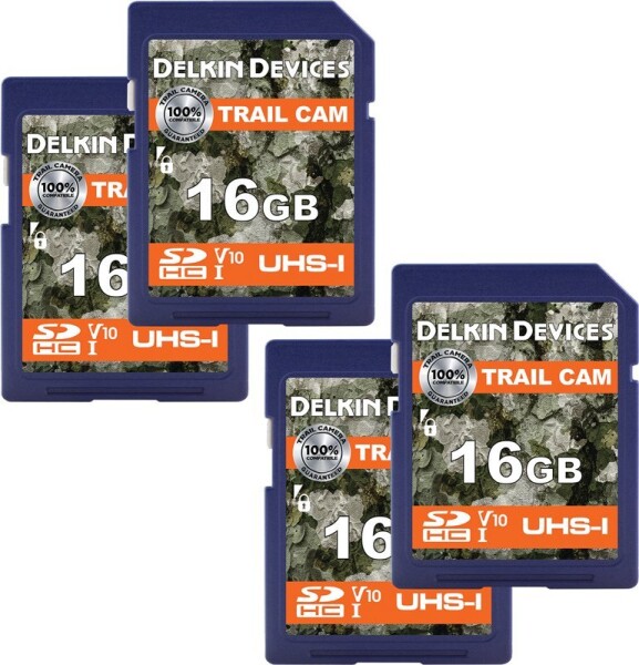 Delkin Trail Cam SDXC 16 GB + 16 GB + 16 GB Class 10 UHS-I V30 (DDSDTRL-4X16)