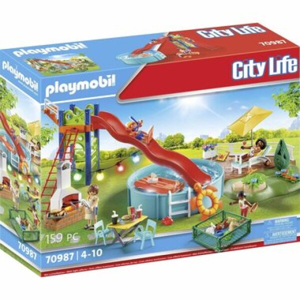 Playmobil® City Life 70987 Bazénová párty so šmykľavkou