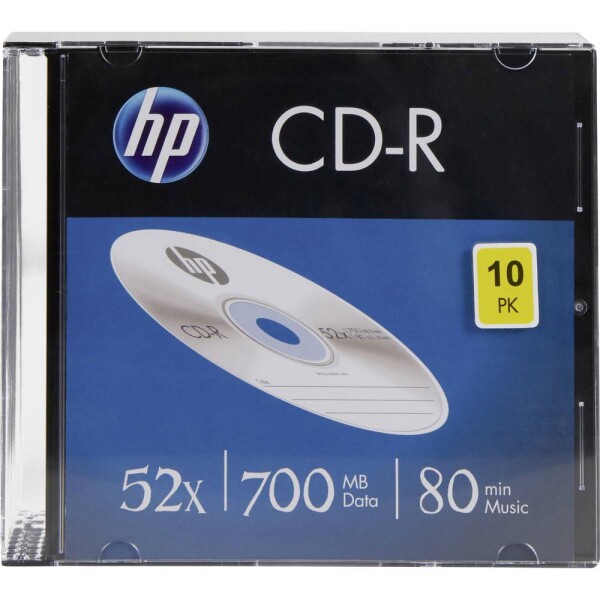 HP CRE00085 CR-R 700 MB 10 ks SlimCase; CRE00085 - HP CD-R 700MB 52x, 10ks