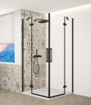 GELCO - TRINITY BLACK obdĺžnikový kút 900x1000 rohový vstup, číre sklo, GT2290-10C-B GT2290-10C-B