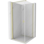 MEXEN/S - Mist-B sprchovací kút dvere krídlové 80 x 80, transparent, zlato kefovaná 8A2T-080-080-55-00