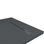 CERANO - Sprchová vanička štvorcová Loro - liaty mramor - tmavo šedá - 90x90x3,5 CER-8050BD80370
