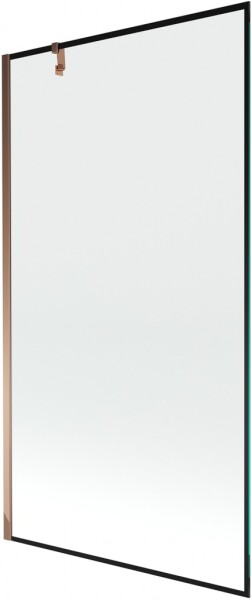 MEXEN/S - Next vaňová zástena FIX 100 x 150, čierna dekor, růžové zlato 895-100-000-00-70-60