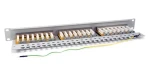 Equip Patchpanel 24x RJ-45 sivá / Patch panel / Cat6 FTP / 1U / 19" / 250 MHz (326325)