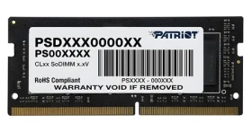 Patriot Signature 8GB (1x8GB) 3200MHz (PSD48G32002S) / SO-DIMM / DDR4 / CL22 / Unbuffered / Non-ECC / 1.2V (PSD48G32002S)