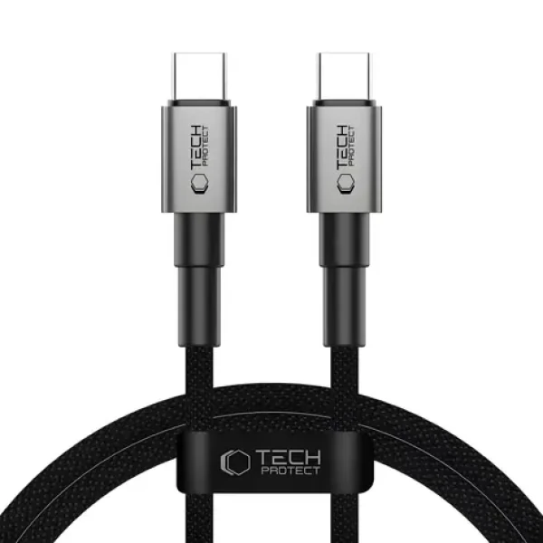 Tech-Protect UltraBoost DNA šedá / Kábel USB-C - USB-C / PD 60W/3A / 100 cm