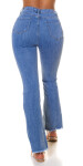 Sexy Highwaist flared Jeans with decorative seam denimblue 36