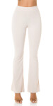 Sexy Koucla high-waist pants flared BEIGE M