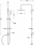 MEXEN/S - T17 chróm sprchový stĺp 798171793-00