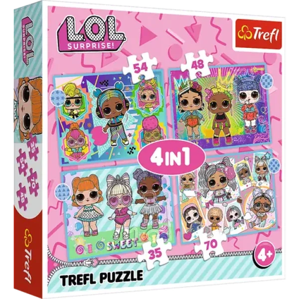 Trefl - Puzzle - LOL Surprise: Zoznámte sa s bábikami 4v1
