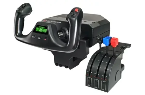 Logitech G Saitek Pro Flight - Yoke System / ovládacie páky a knipol pre letecké simulátory (945-000004)