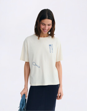 Thinking MU Coberts Pannacota Lucia Tee ECRU S
