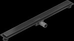 MEXEN/S - Flat M08 odtokový žľab 100 cm čierna 1725100-15