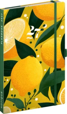 NOTIQUE Planbook Lemons 2027 / Diár so zápisníkom / 13 × 21 cm / 14-denný horizontálny kalendárium
